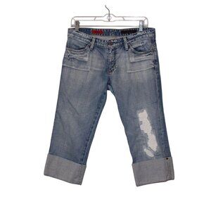 Adriano Goldschmied The Shorty Vintage Style Distressed Denim Size 36
